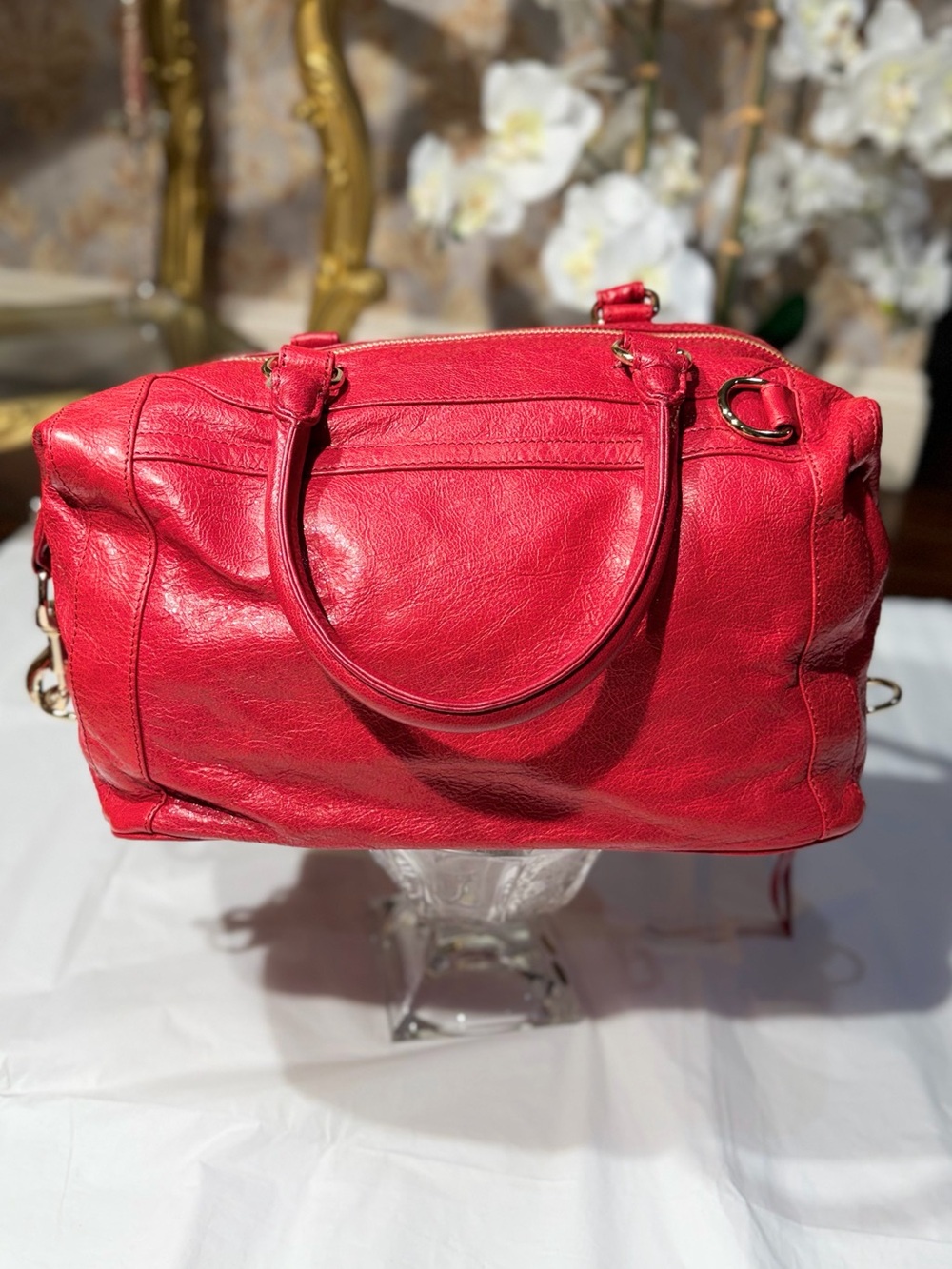Rebecca Minkoff Bright Red Leather Tote Satchel